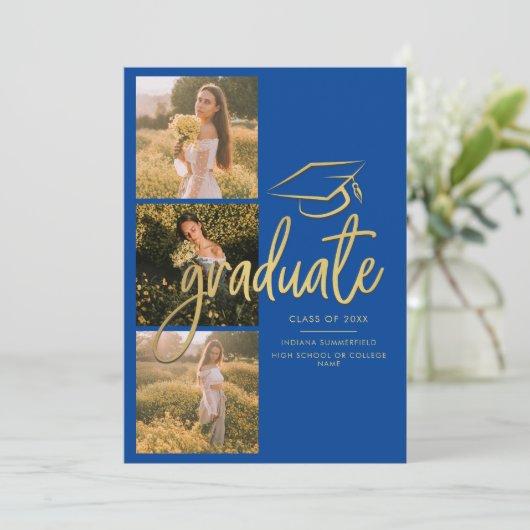 卒業2025青い大学院写真コラージュ 案内状 (スタンド正面)