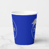 卒業2025青王室の銀パーソナライズされた 紙コップ (左)