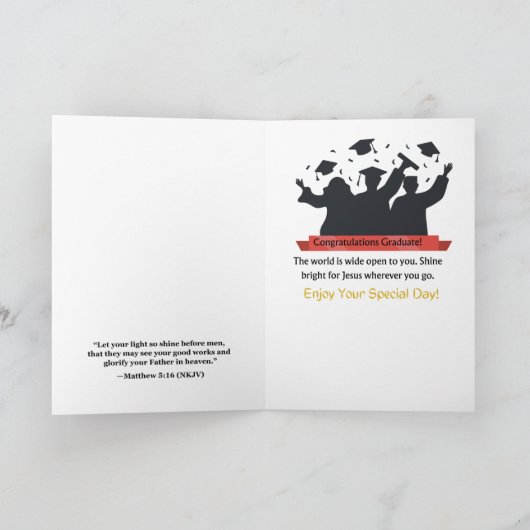 卒業2025 （マタイ5:16） カード (内部)
