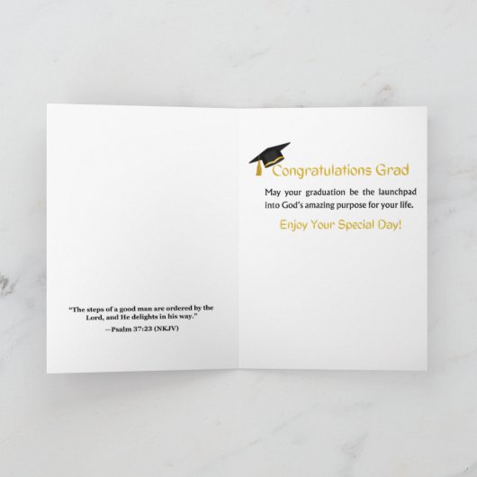 卒業2025 （詩篇37:23 NKJV） カード (内部)