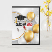 卒業2025 (詩篇37:23 NKJV) カード (黄色い花)