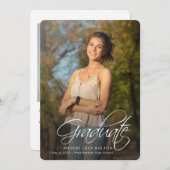 卒業2025 Grad写真シニアカリグラフィー 案内状 (正面/裏面)