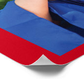 卒業2025 Grad 3写真赤いスクリプト ポスター (角)