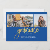 卒業2025 Grad Photos モダンScript 案内状 (正面)