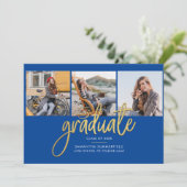 卒業2025 Grad Photos モダンScript 案内状 (スタンド正面)