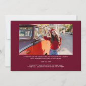 卒業2025 Grad Photos Burgundy Graduate 案内状 (裏面)