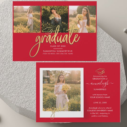 卒業2025 Grad Photos Senior 案内状