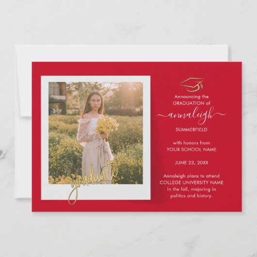 卒業2025 Grad Photos Senior 案内状 (裏面)