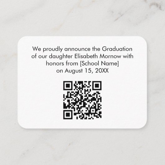 卒業2025 QRコード発表カード – 3ページ目 エンクロージャーカード (裏面)