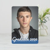 卒業20XX |写真モダンカスタム写真 招待状 (スタンド正面)