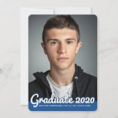 卒業20XX |写真モダンカスタム写真 招待状 (正面)