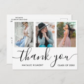 卒業3フォトコラージュありがとうはがき 案内ポストカード (正面/裏面)