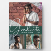 卒業3フォトコラージュのダークグリーン フォトプラーク (正面)