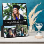 卒業3枚エレガントコラージュ卒業ブラック フォトプラーク (側面)