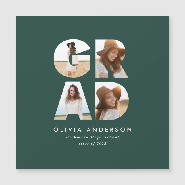 卒業4写真モダン発表緑 (正面)