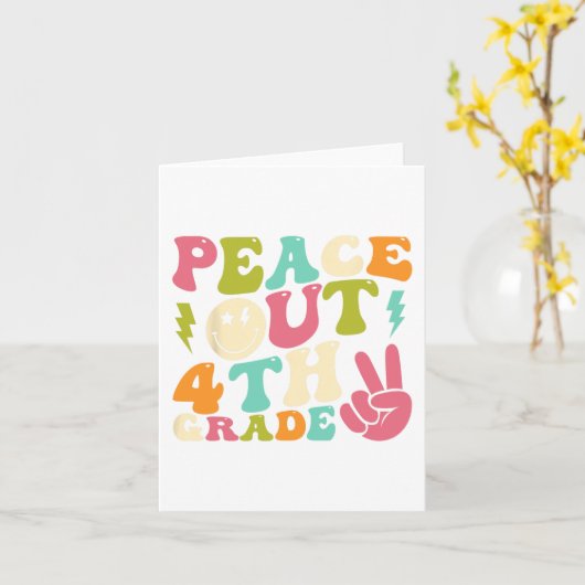 卒業4年生のGroovy卒業の最終日 カード (黄色い花)