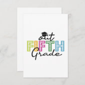 卒業5年生の夏休み サンキューカード (正面/裏面)