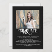 卒業5枚の写真スタイリッシュクラス年 案内状 (裏面)