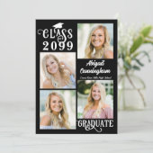 卒業5枚スタイリッシュ写真教室 案内状 (スタンド正面)