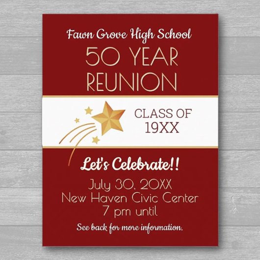 卒業50周年記念の招待状はがき「Invite 'Em!」 ポストカード