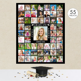 卒業55フォトコラージュあなたの色をパーソナライズ ポスター