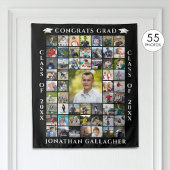 卒業55周年 フォトコラージュ おめでとう卒業 タペストリー
