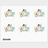 卒業6年生の夏休み ラウンドシール (シート)