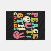 卒業6年生のGroovy卒業の最終日 フリースブランケット (正面(横))