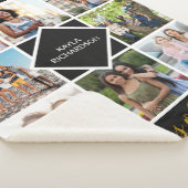 卒業8フォトグリッド黒と金ゴールド卒業 シェルパブランケット (3/4)