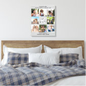 卒業8フォトコラージュと引用文グレー キャンバスプリント (インサイチュ (寝室))