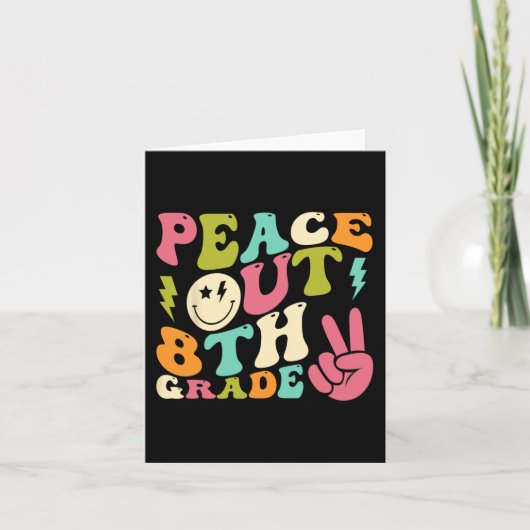 卒業8年生のGroovy卒業の最終日 カード (正面)