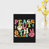 卒業8年生のGroovy卒業の最終日 カード (黄色い花)