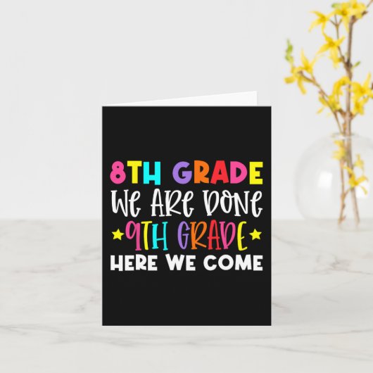 卒業9年生Here 来 We カード (黄色い花)