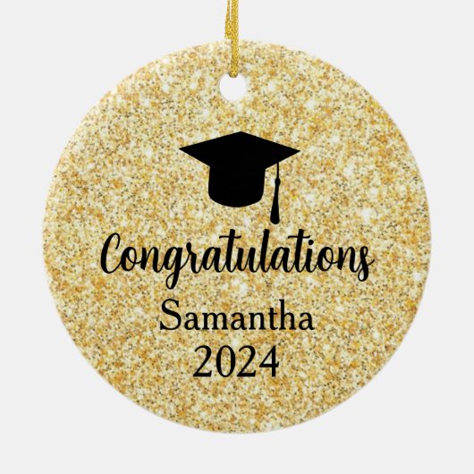 卒業，おめでとうズグラード，クリスマスオーナメント セラミックオーナメント (裏面)