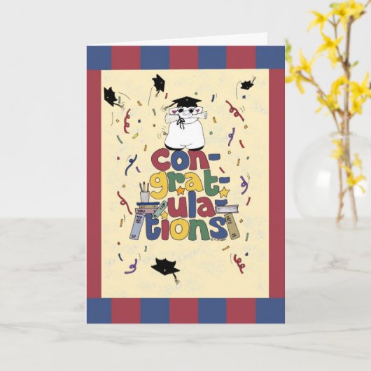 卒業-お祝い カード (黄色い花)