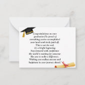 卒業 – すべての年齢のためのユニバーサルデザイン ノートカード (正面)