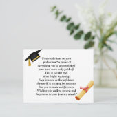 卒業 – すべての年齢のためのユニバーサルデザイン ポストカード (スタンド正面)