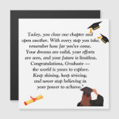 卒業 – すべての年齢のためのユニバーサルデザイン マグネット招待状 (正面/裏面)