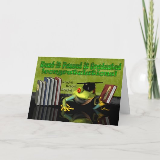 卒業、のお祝い卒業しました カード (正面)