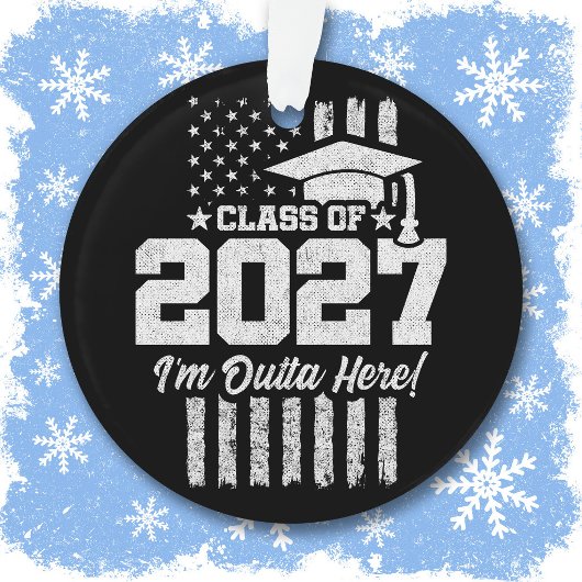 卒業 アメリカ国旗 シニアクラス 2027 オーナメント