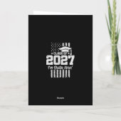 卒業 アメリカ国旗 シニアクラス 2027 カード (裏面)