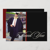 卒業、カスタムサンキューカード、フラット サンキューカード (正面/裏面)