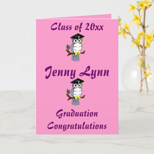 卒業 カード (黄色い花)