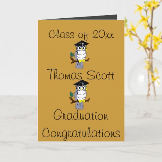 卒業 カード (黄色い花)