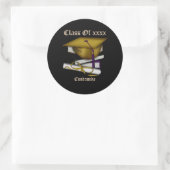 卒業&クラス懇親会キャップ&ディプロマステッカー ラウンドシール (バッグ)