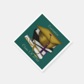 卒業&クラス懇親会キャップ&ディプロマナプキンス4 スタンダードカクテルナプキン (角)