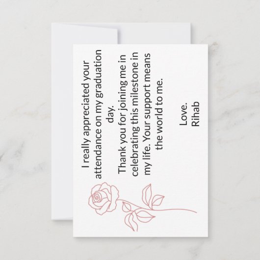 卒業 サンキューカード (裏面)