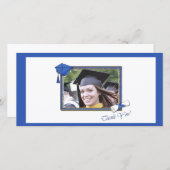 卒業/サンキュー·ブルー サンキューカード (正面/裏面)