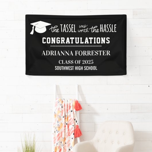 卒業 | タッセルは面倒を起こす価値があった 横断幕 (インサイチュ)