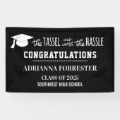 卒業 | タッセルは面倒を起こす価値があった 横断幕 (横)